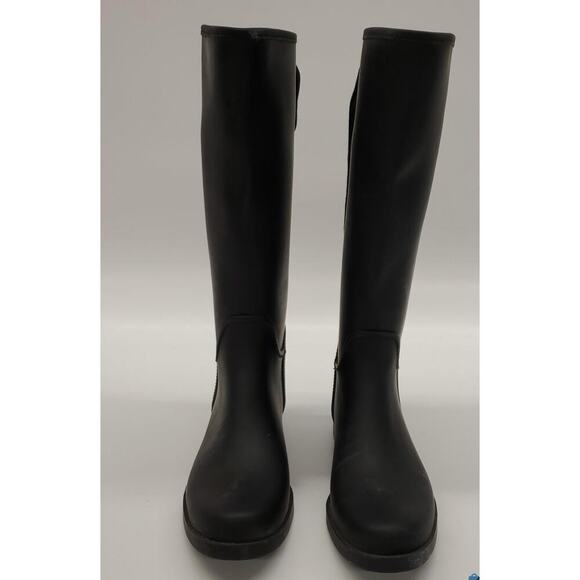 Coach Tristee Back Lace-Up Rain Boots Black‎ 10 - Picture 4 of 8